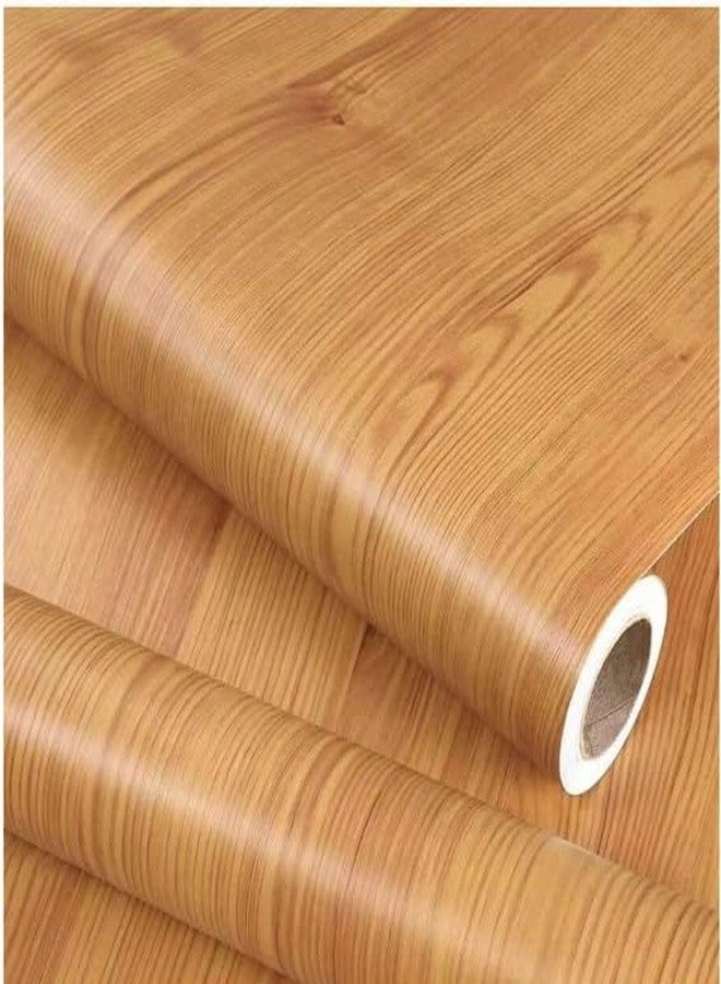 HAPPYMATES Wooden Wallpaper Peel and Stick Self Adheisve Removable Wood Grain Contact Paper Vinyl Decorative Wallpaper for Kitchen Desk Cabinets Shelf Drawers Liner (12X50, Brown Teak) - Image 2